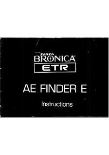 Bronica Accessories - Bronica manual. Camera Instructions.